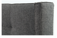 King & Queen charcoal grey upholstery