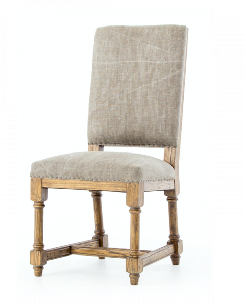 High-backed shaping is covered in a jute stonewash fabric that adds the look and feel of casual elegance